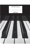 Piano Composition Book: Piano Keyboard College Ruled Lined (7.44 x 9.69)