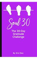 Soul 30: The 30-Day Gratitude Challenge: 6 x 9 in. Thirty Day Gratitude Challenge Journal for Secular Women, Men, Kids Inspirational quotes for self-improvem