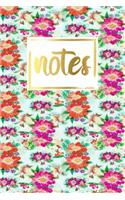 Notes: Flower Matte Cover Design Composition Notebook College Ruled Journal Daily and Planner for School Subjects, Writing Notes, Diaries