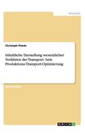 Inhaltliche Darstellung wesentlicher Verfahren der Transport- bzw. Produktions-Transport-Optimierung