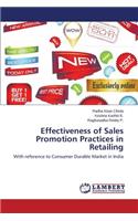 Effectiveness of Sales Promotion Practices in Retailing