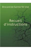 Recueil d'Instructions