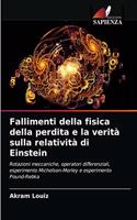 Fallimenti della fisica della perdita e la verità sulla relatività di Einstein