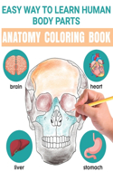 Easy Way To Learn Human Body Parts Anatomy Coloring Book