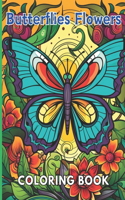 Butterflies and Flowers Coloring Book