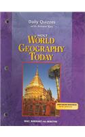 Holt World Geography Today Daily Quizzes with Answer Key