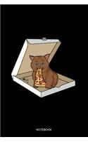 Notebook: Liniertes Notizbuch - Katze Pizza Karton Süß Kätzchen Haustier Liebhaber Geschenk