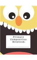Primary Composition Notebook: A Cute Yellow Monster Notebook for Grades K-2