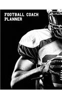 Football Coach Planner: Undated 12-Month Calendar, High School Coaches Notebook, Play Design Field Blank Pages, Roster