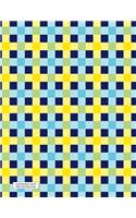 Lined Notebook Journal Yellow Blue Navy Check