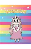 Unicorn and Cat coloring books