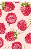 Raspberries Notebook: Dot Grid Journal, Softcover (6x9 Inches) with 120 Pages