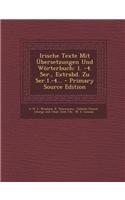 Irische Texte Mit Ubersetzungen Und Worterbuch
