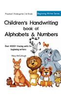 Children's Handwriting Book of Alphabets and Numbers
