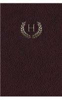 Monogram "h" Any Day Planner Journal: (8 Monogram Maroon 365 Planner)