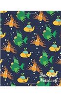 Fish Pattern Dot Grid Notebook: Dot Grid Pages: 1