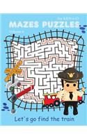 Mazes puzzles for kids 6-12 Let's go find train