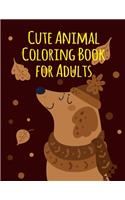 Cute Animal Coloring Book for Adults