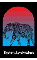 Elephants Love Notebook