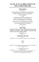 H.R. 4272, an act to amend chapter 15 of Title 5, United States Code