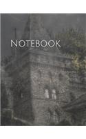 Notebook: castle fog mystical mood atmosphere masonry flash medieval