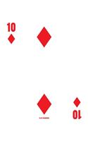10 Of Diamonds: Poker Card Notebook With Lined Wide Ruled Paper For Work, Home Or School. Cool 7.5 x 9.25 Notepad Journal For Taking Notes, Diaries Or Journaling Fo