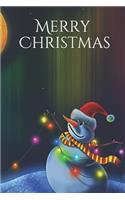 Merry Christmas Notebook, Cristmas Journal, Christmas Diary, Santa Claus - One Subject - 120 Pages: 6x9 in