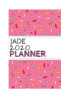 Jade: : 2020 Personalized Planner: One page per week: Pink sprinkle design