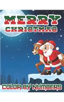 Merry Christmas Color By Numbers: a beautiful colouring book with Christmas designs on a black background, for gloriously vivid colours