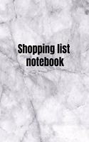 Shopping List Notebook
