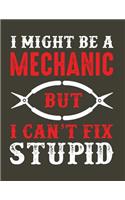 I might be a mechanic but I can't fix stupid