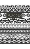 Planner: Academic Planner, Best Daily Planner, Daily Planner, Tribal, Black & White