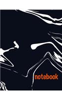 Notebook: Black White Marble Notebook / 8.25x11 Composition Notebook: 130 page Blank College Ruled Lined Trending Journal / Back to School / Girls Boys Teens 