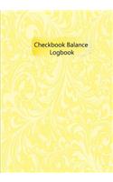 Checkbook Balance Logbook: Checking Account Payment Debit Card Tracking Book 6 Column Yellow Swirls