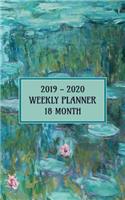 2019 - 2020 18 Month Weekly Planner: Beautiful Claude Monet Water Lily Pocket Planner Will Help You Keep Your Calendar Up to Date for a Full 18 Months!