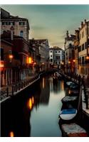 Street Lamps Lighting the Canal in Venice, Italy Journal: Take Notes, Write Down Memories in this 150 Page Lined Journal