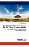 Devolution Plan in Pakistan