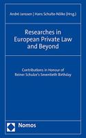 Researches in European Private Law and Beyond