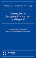 Researches in European Private Law and Beyond