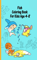 Fish Coloring Book For Kids Age 4-8