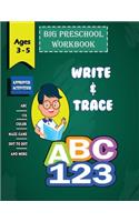Write and trace ABC 123 Big Preschool Workbook - Ages 3 - 5