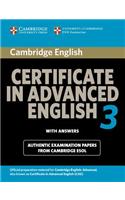 Cambridge Certificate in Advanced English 3 with Answers: Official Examination Papers from University of Cambridge ESOL Examinations