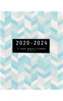 2020-2024 Five Year Planner-Mint Green Tiles