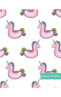 Unicorn Notebook: Cute Kawaii Journal and Diary Large 8.5 x 11 Matte Cover with Blank Lined Ruled White Paper Interior - Perfect for School, Gifts for Kids (Girls and