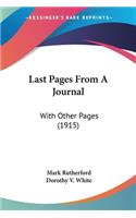 Last Pages From A Journal
