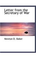 Letter from the Secretary of War