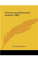 Ubersetzung Altdeutscher Gedichte (1883)