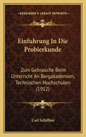 Einfuhrung In Die Probierkunde