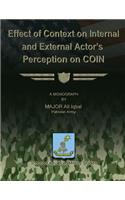 Effect of Context on Internal and External Actor's Perception on COIN