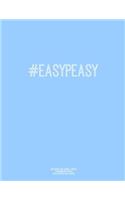 Notebook for Cornell Notes, 120 Numbered Pages, #EASYPEASY, Blue Cover